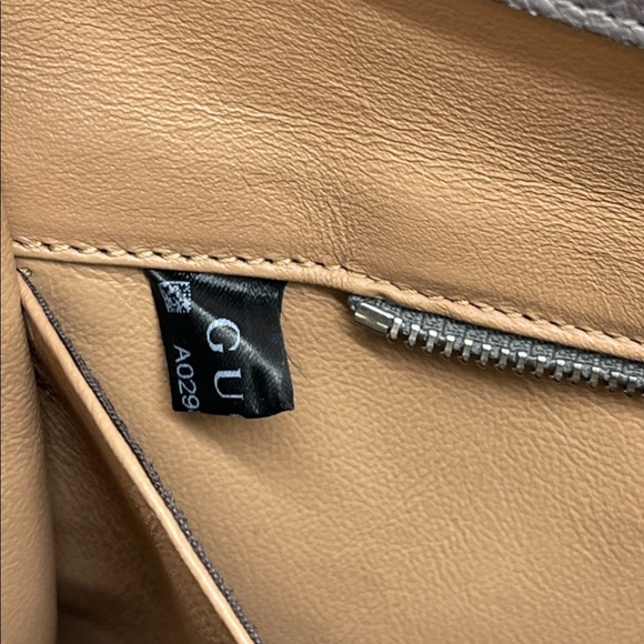 Gucci New GG Zumi Logo Horsebit Grain Leather Top Handle Purse/Grey Shoulder Bag - Picture 12 of 12